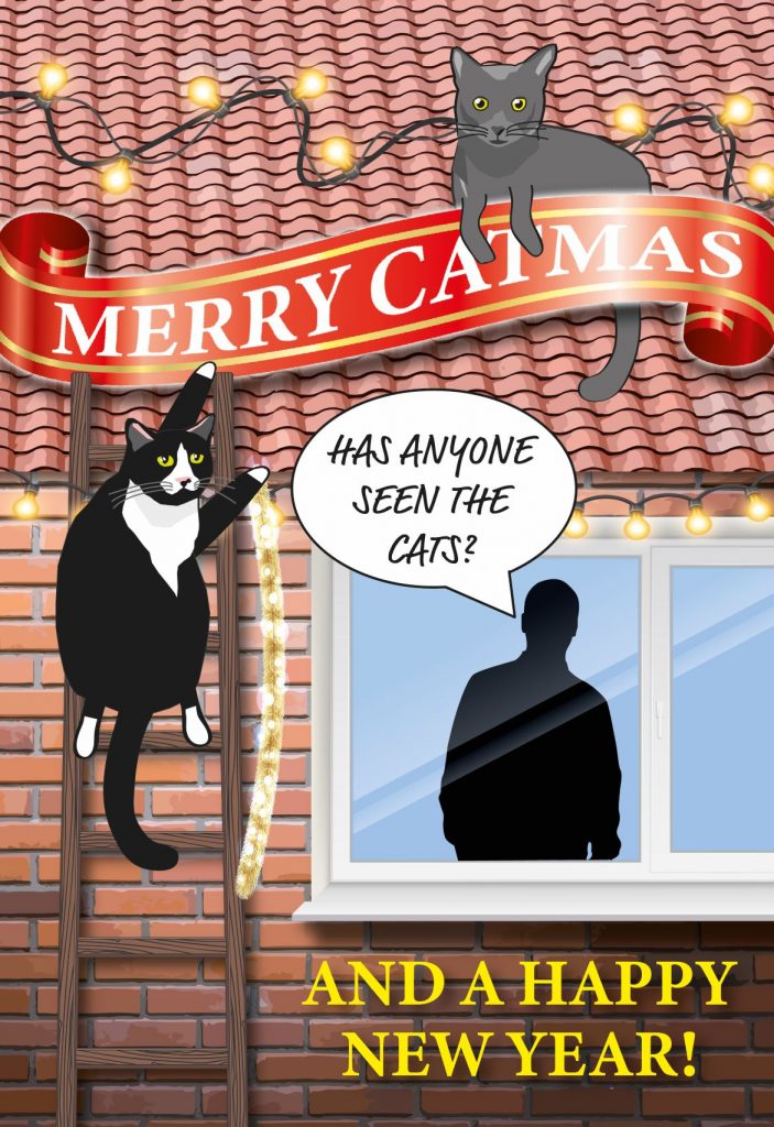 George and Lucas Merry Catmas